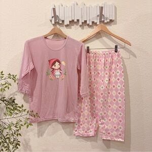 Moi & Du TTASOMKIDS Little Red Riding Hood Graphic Print Pajama Pj Set Size 12